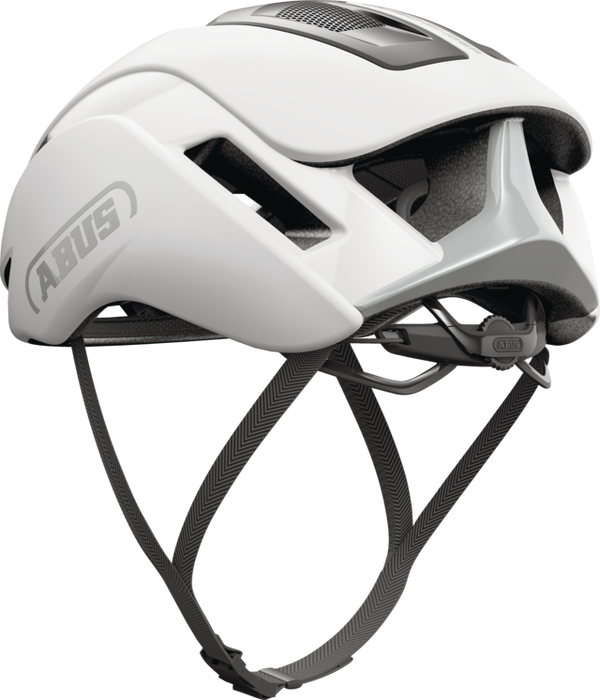 Abus Gamechanger 2.0 Polar White. Hvid aerohjelm til tri og landevej