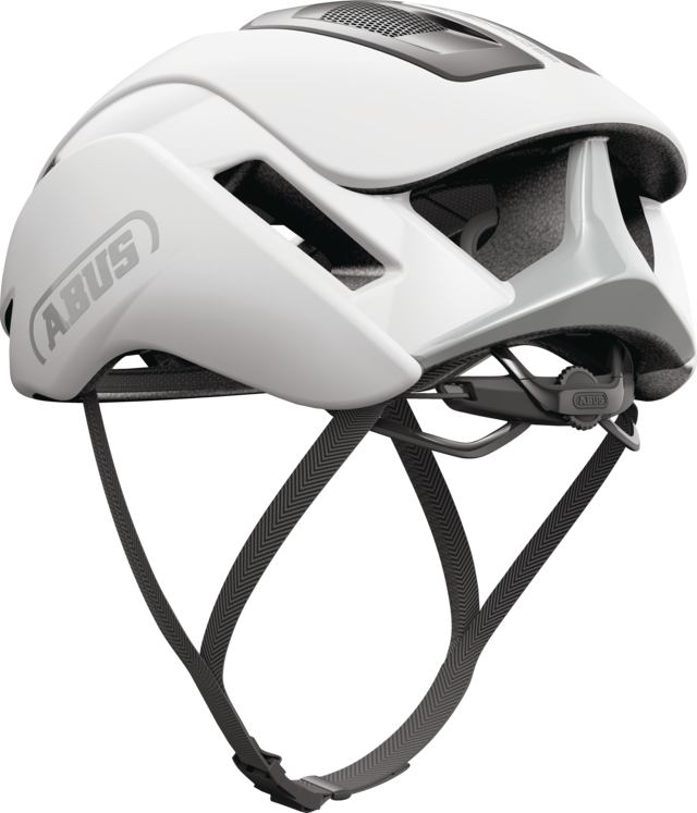 Abus Gamechanger 2.0 Polar White. Hvid aerohjelm til tri og landevej