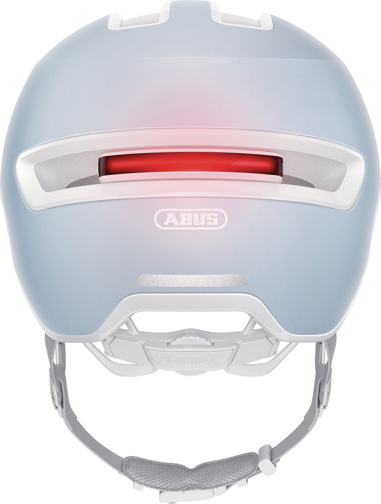 abus hud-y ace aqua blue. Cykelhjelm med visir og LED