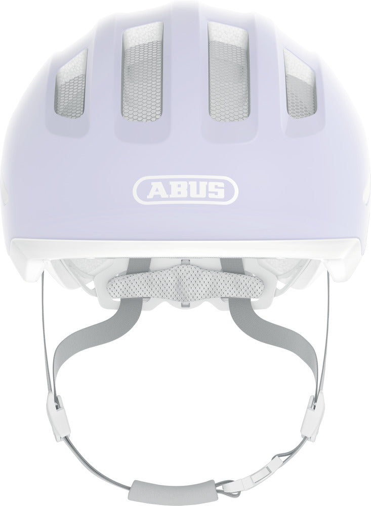 Abus Smiley 3.0 Ace LED Pure Lavender. Lilla cykelhjelm til baby og barn