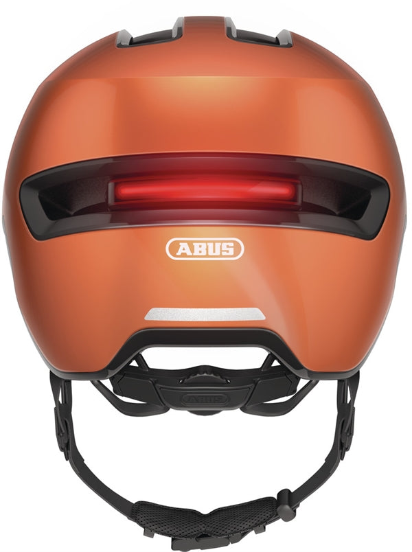 Abus Hud-Y Ace Goldfish Orange | guldfisk farvet cykelhjelm med visir og led