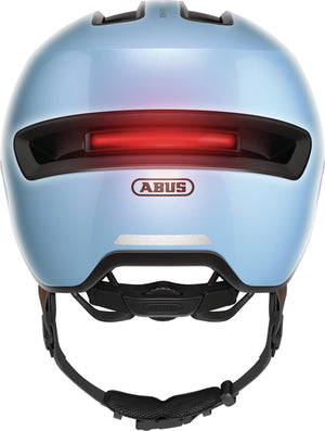 Abus Hud-Y Ace Iced Blue. Lyseblå cykelhjelm med visir