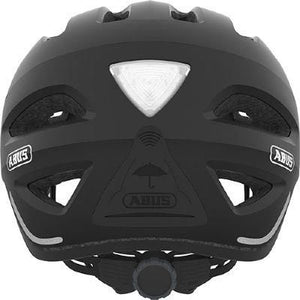 Abus Pedelec 1.1 Black Edition med regnslag og LED lys. Cykelhjelm til elcykel