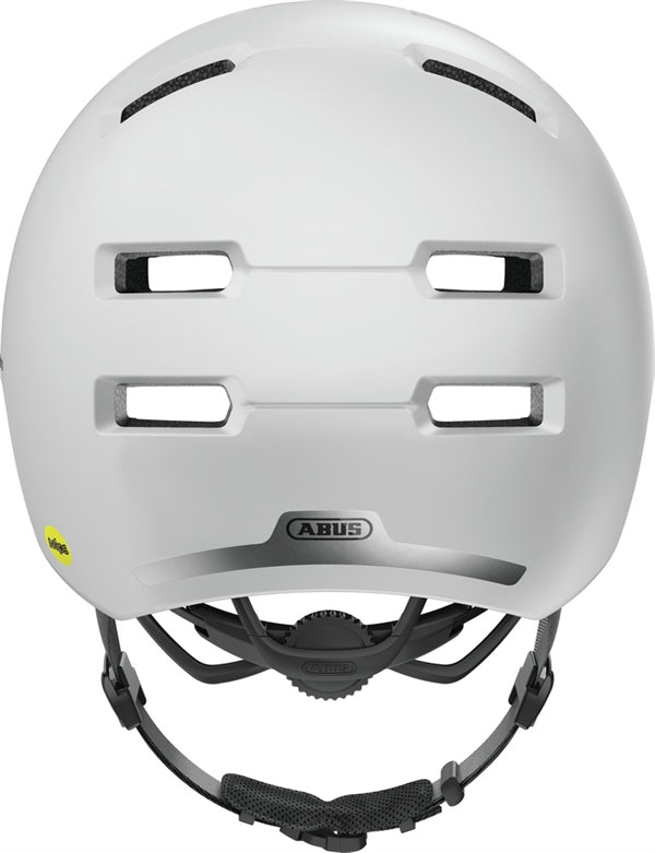 Abus Skurb Mips Pearl White | Blank hvid cykelhjelm eller skaterhjelm mips