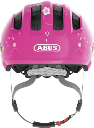 Abus Smiley 3.0 Pink Butterfly. Pink cykelhjelm til barn og baby med sommerfugle på