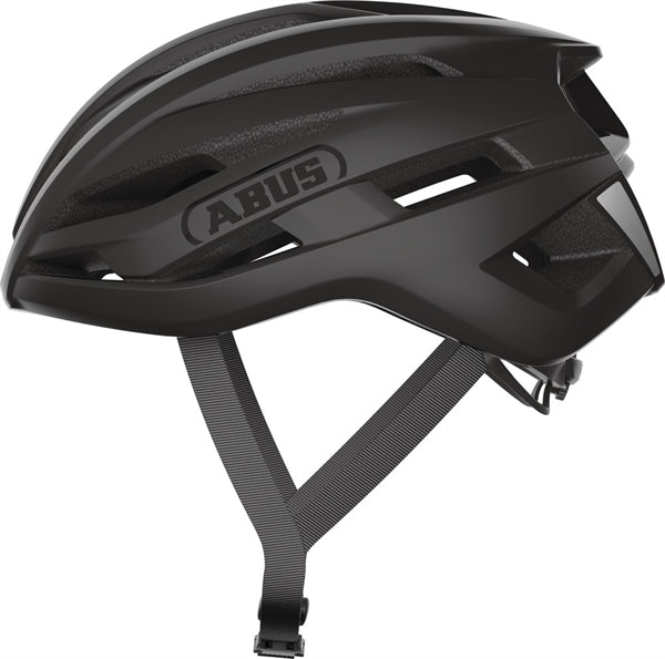 Abus StormChaser Ace Velvet Black. Mat sort cykelhjelm fra Italien