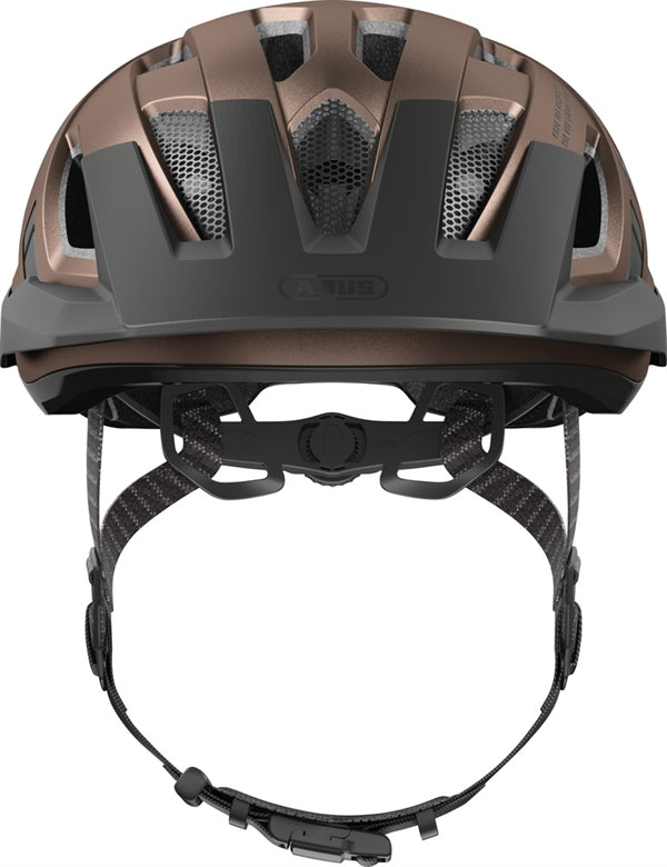 Abus Urban-I 3.0 Ace Metallic Copper LED lys | kobberfarvet cykelhjelm med skygge