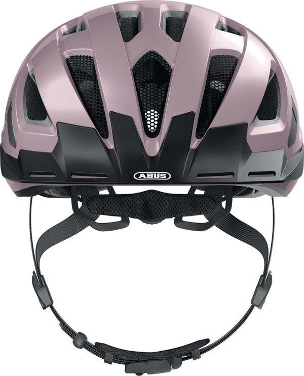 Abus Urban-I 3.0 Mellow Mauve LED lys | Rosa city cykelhjelm med led lys bagpå og fidlock magnetspænde