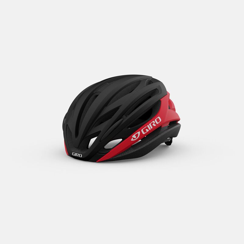 Giro Syntax Matte Black Bright Red Mips | sort og rød racer cykelhjelm med mips