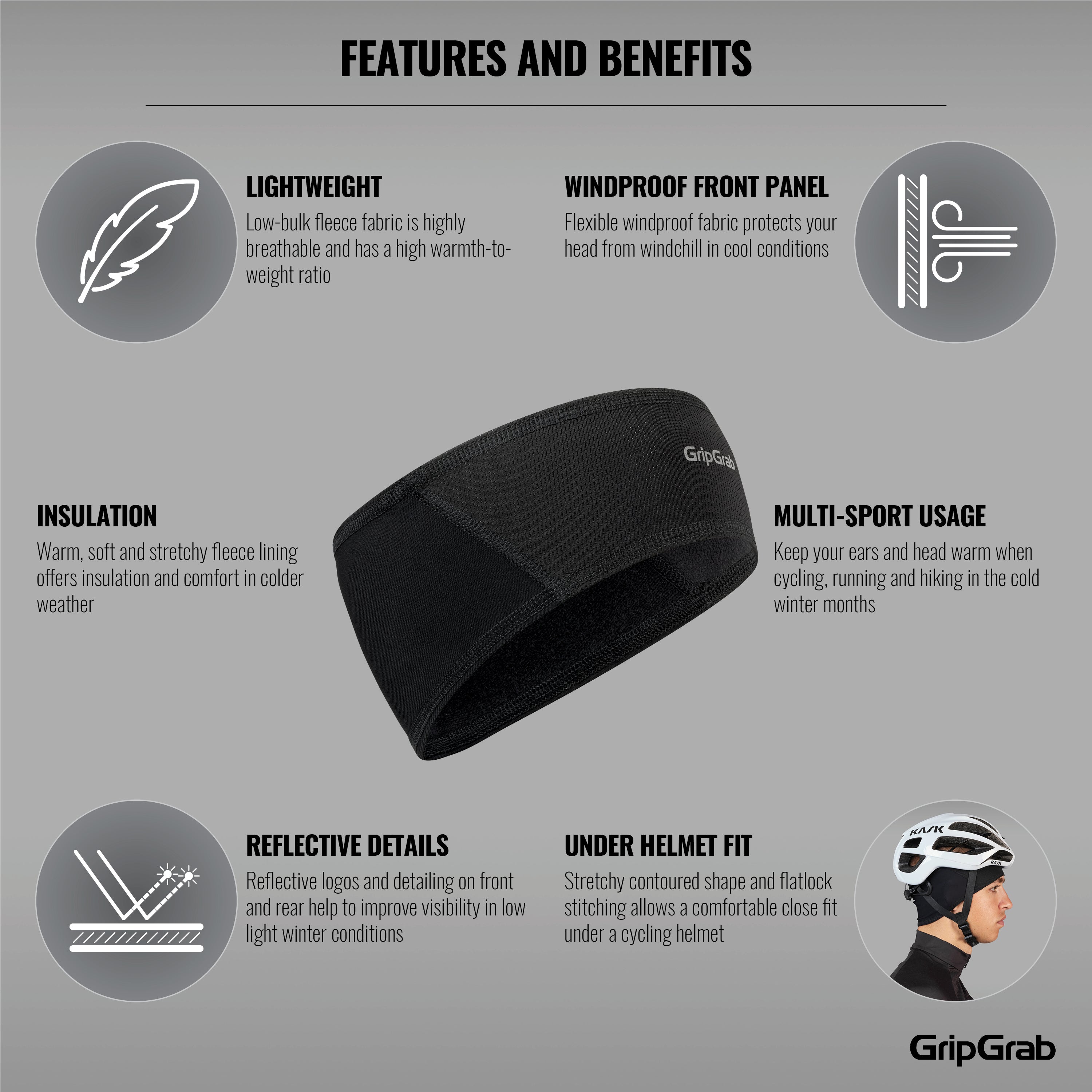 Gripgrab Headband Windster