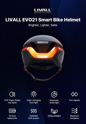 Livall Evo 21 | smart cykelhjelm LED lys