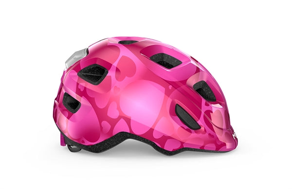 Met Hooray Mips Pink Heart Glossy Grønt spænde cykelhjelm til piger