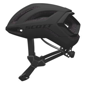 Scott centric plus stealth black - mat sort landevejshjelm med mips