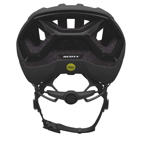 Scott centric plus stealth black - mat sort landevejshjelm med mips