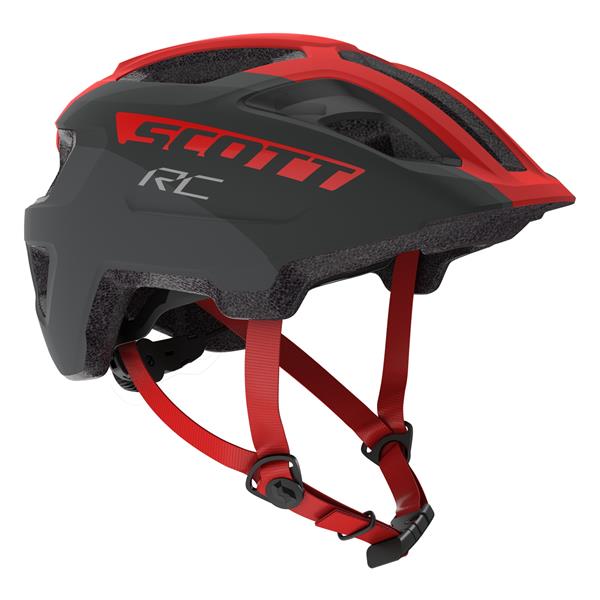 Scott Spunto Junior Grey Red RC LED lys 50-56 cm | bedst i test cykelhjelm