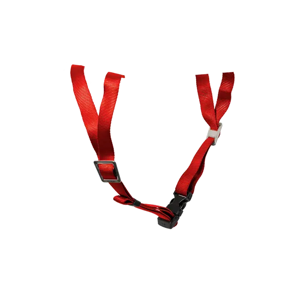 Yakkay Smart Two Strap Set Ruby Red | skift farve på hjelmens stropper.